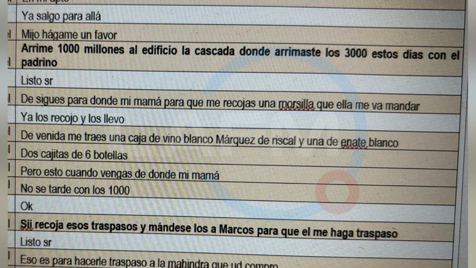 En el expediente se señala que para los días 12 y 13 de febrero del 2021 alias Medio Diablo pagó diez millones de pesos a un funcionario de Migración Colombia