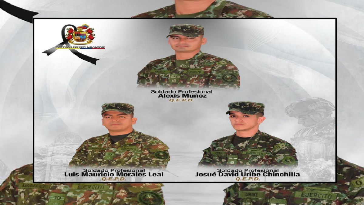 Las víctimas fueron identificadas como Luis Mauricio Morales Leal, Alexis Muñoz y Josué David Uribe Chinchilla.