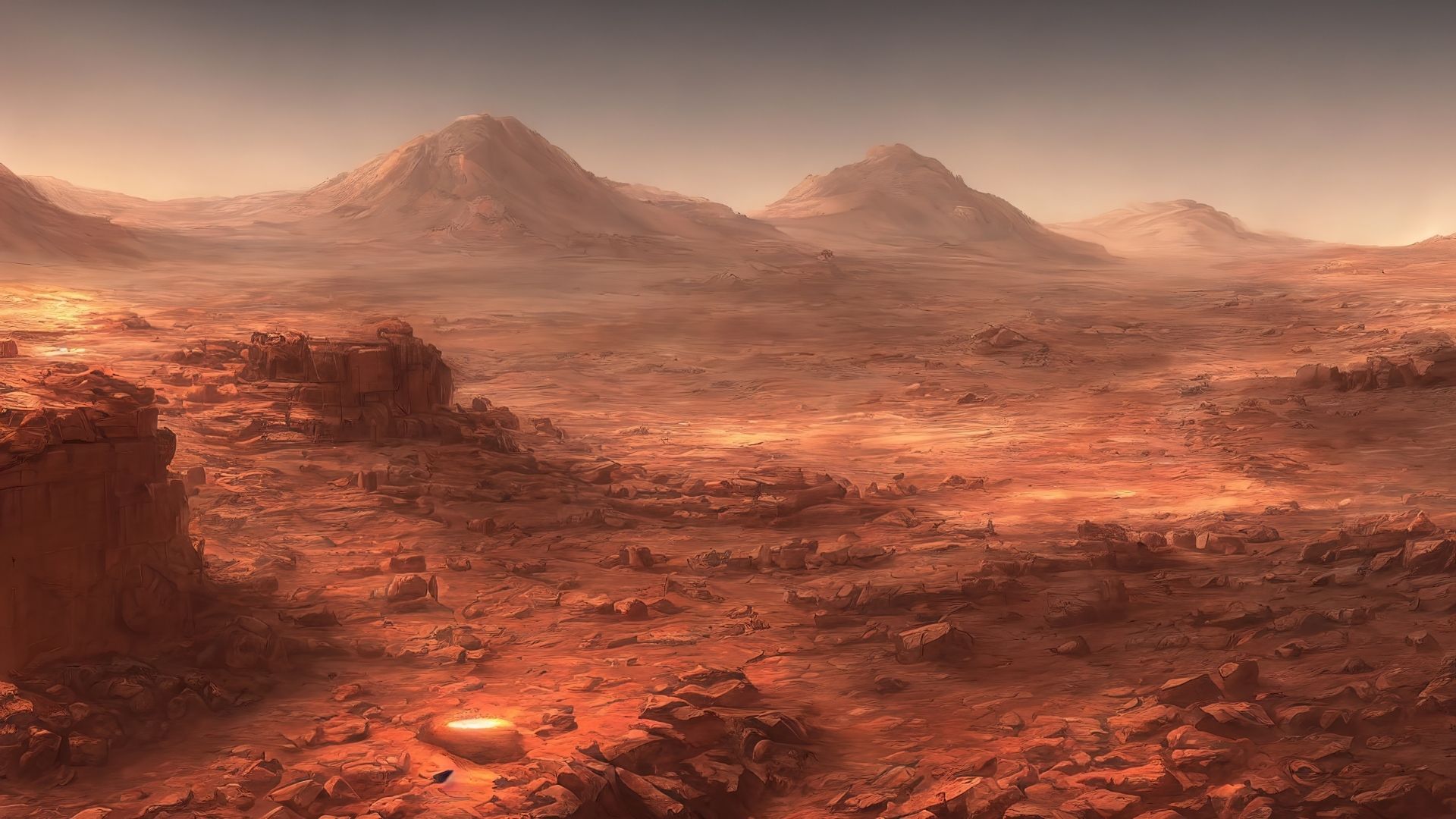 El planeta vecino es llamado rojo por su atmósfera desértica.