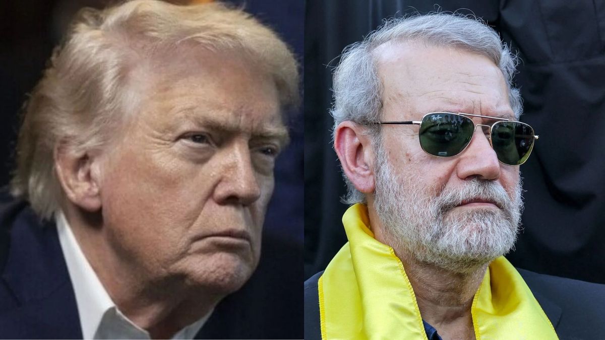 Presidente Donald Trump y el jefe de Seguridad de Irán, Ali Larijani