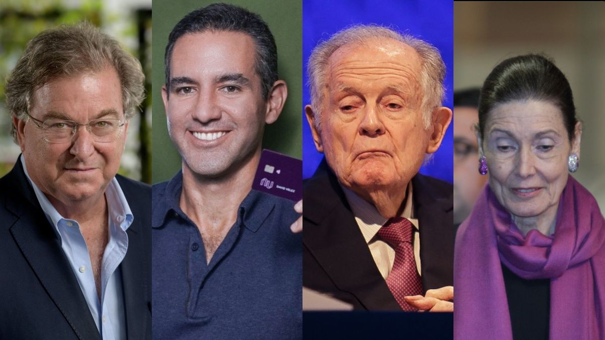 Jaime Gilinski, David Vélez, Luis Carlos Sarmiento Angulo y Beatriz Dávila de Santo Domingo