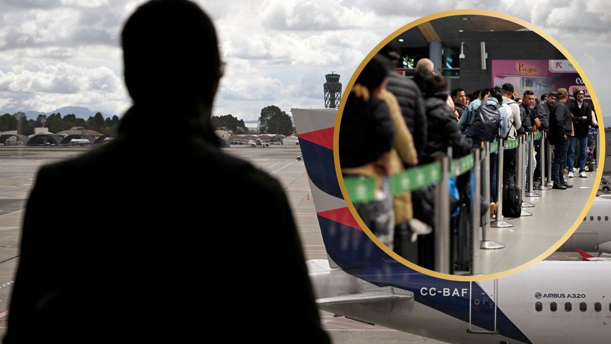 Viajeros en el aeropuerto El Dorado de Bogotá.