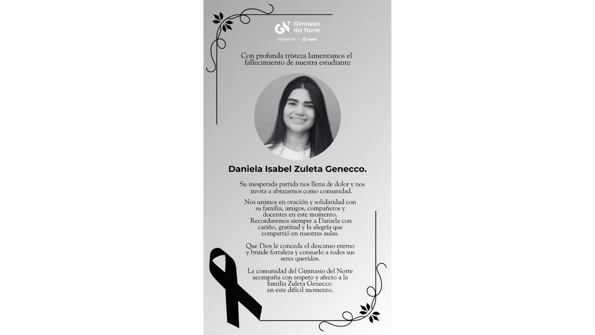 Familiares, artistas del vallenato y allegados asistieron a las honras fúnebres de Daniela Zuleta Gnecco en Valledupar.