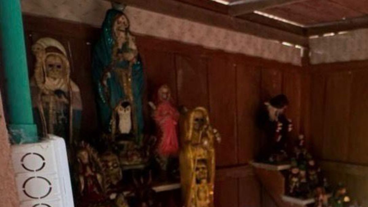 Altar de santería de alias Samuel.