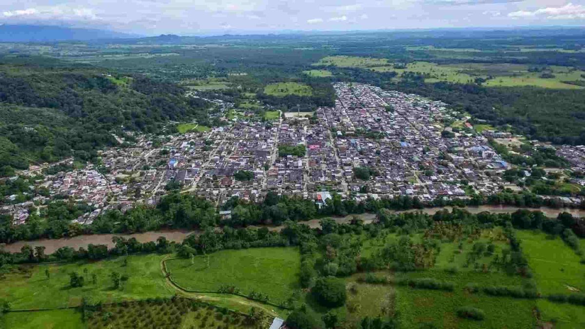 Panorámica de Cimitarra, Santander, población ubicada en Magdalena Medio.