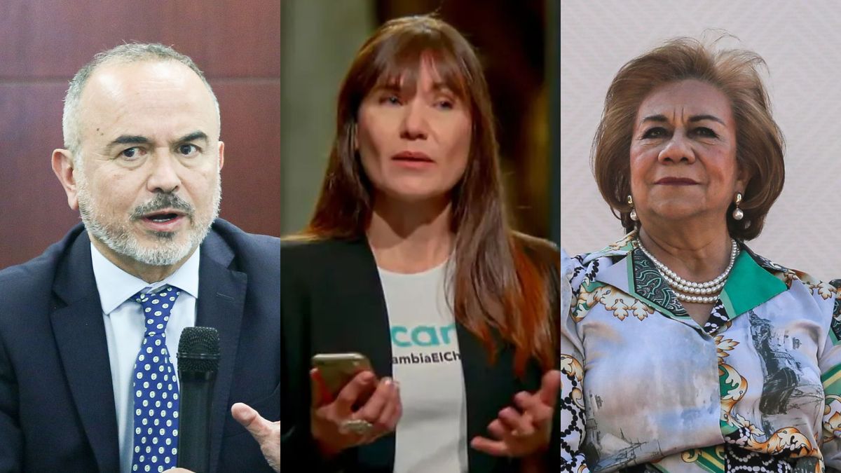 El ministro de Justicia, Jorge Iván Cuervo; la empresaria Zulma Guzmán, procesada por el homicidio de dos menores envenenadas con talio, y la canciller, Rosa Yolanda Villavicencio.