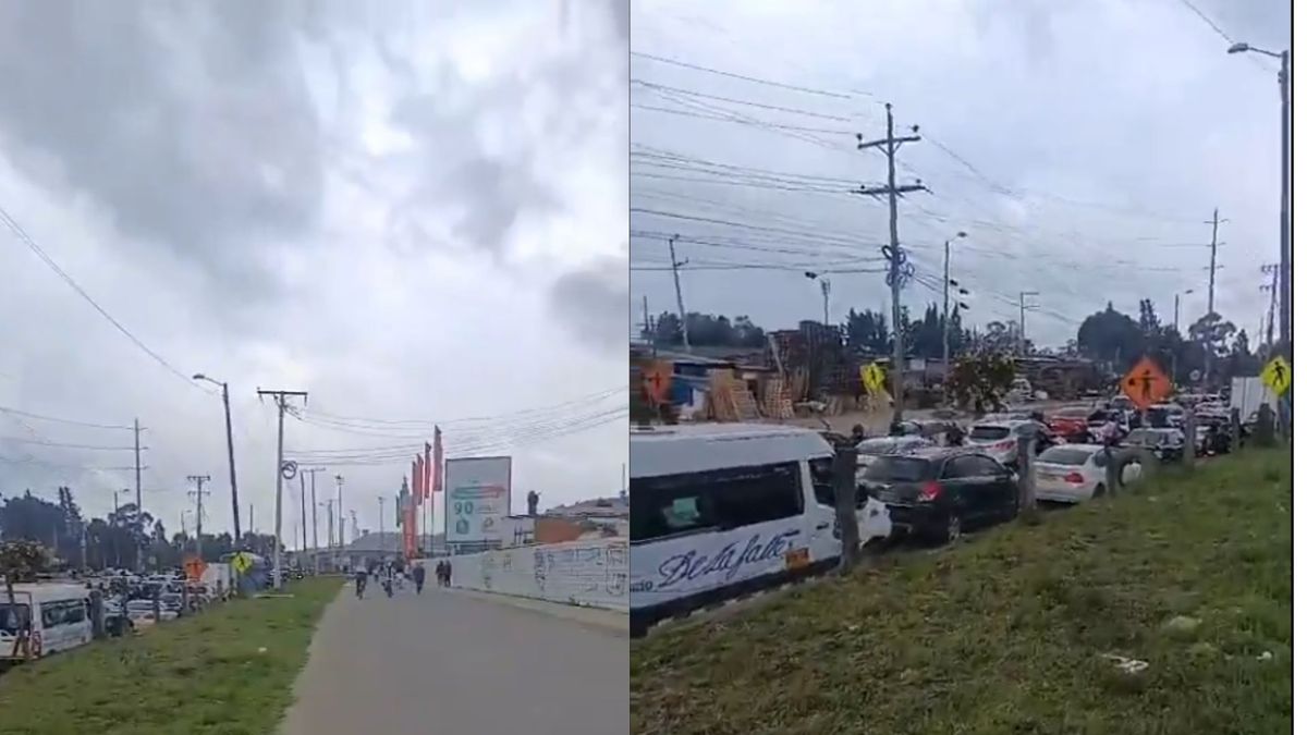 Monumental trancón Autopista Sur