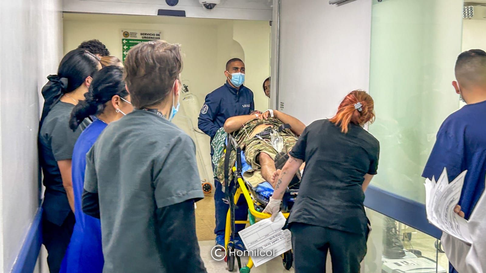 Heridos del accidente aéreo en Putumayo llegan al Hospital Militar. 