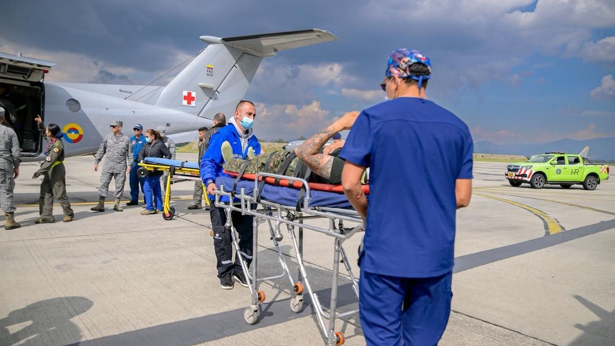 Militares heridos en el accidente aéreo en Putumayo.