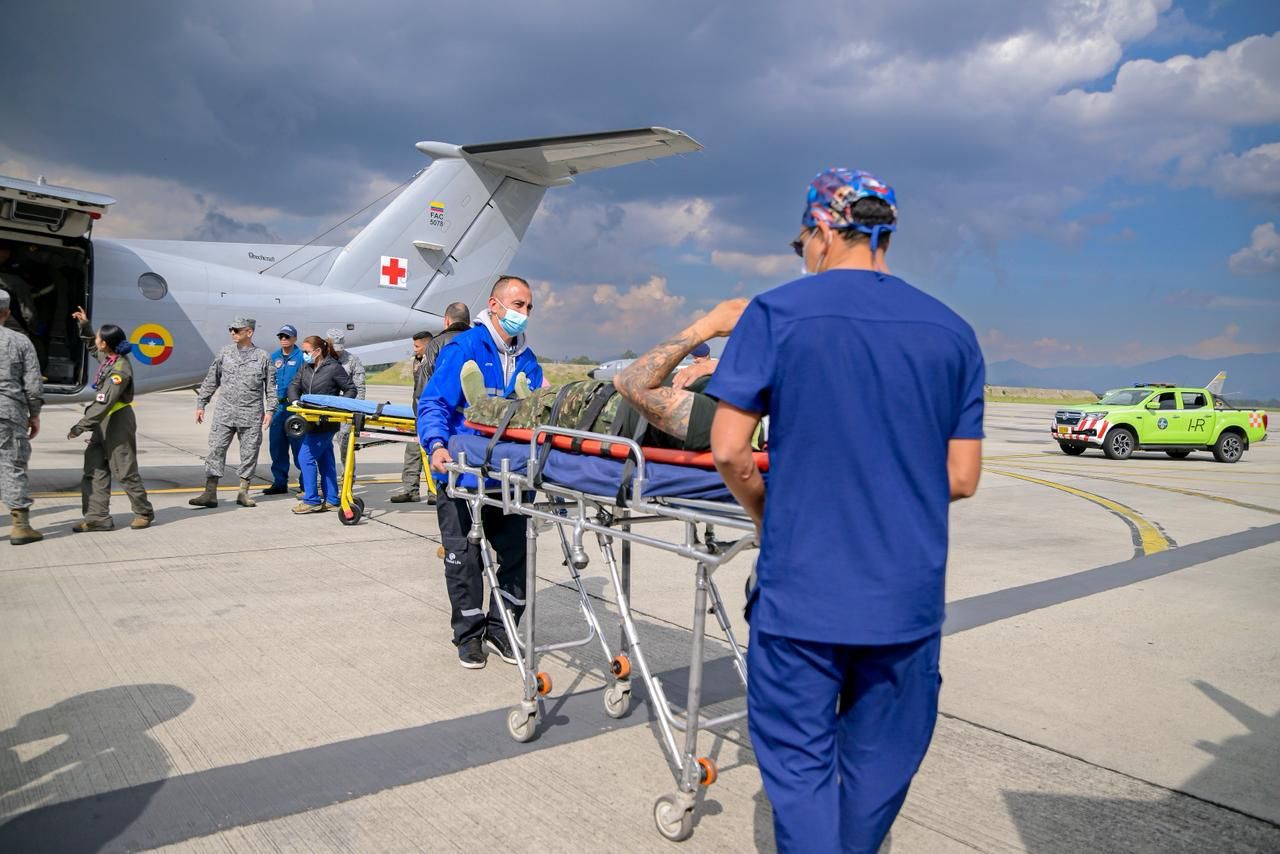 Militares heridos en el accidente aéreo en Putumayo. 