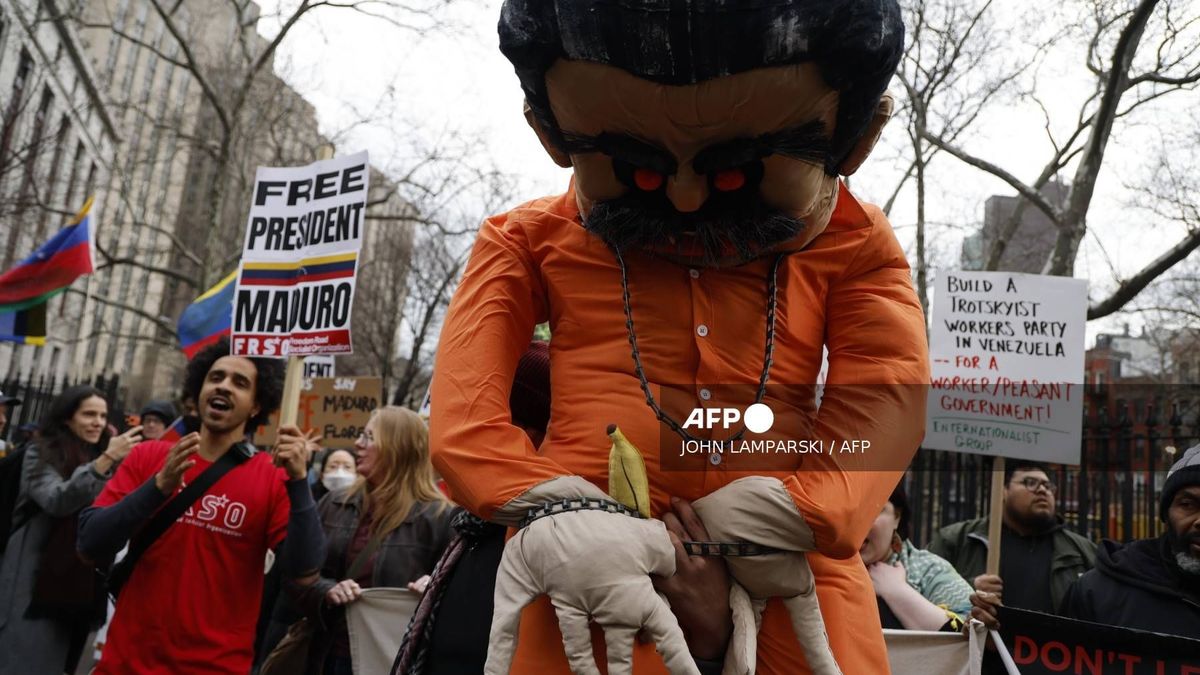 Manifestaciones afuera del Juicio Nicolás Maduro