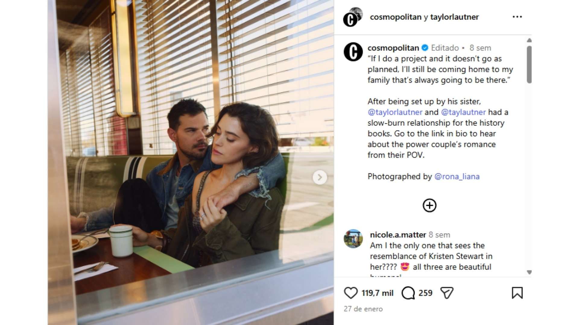 El anuncio incluyó una frase sobre que ambos comparten el mismo nombre tras casarse en noviembre de 2022.