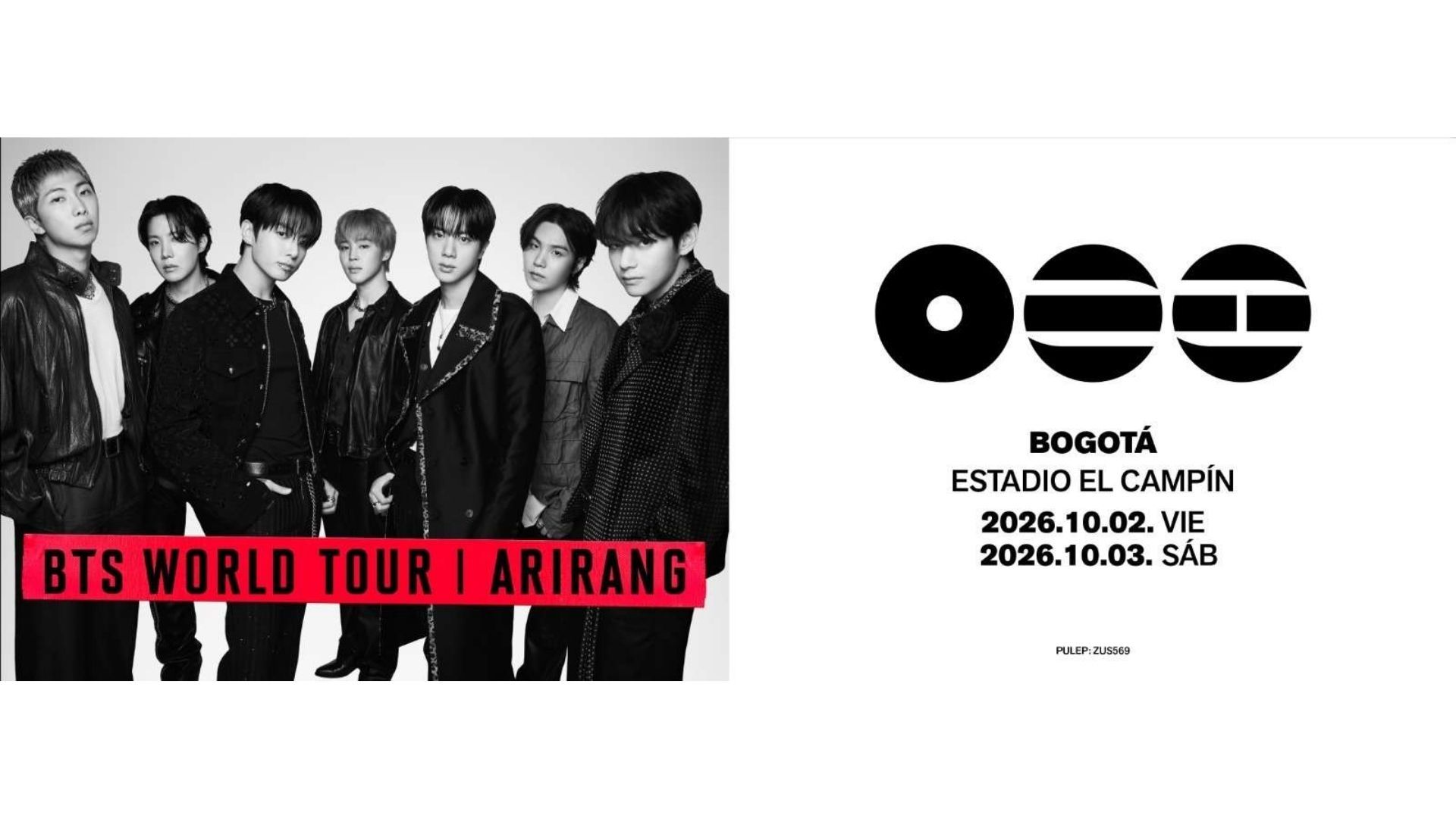 BTS iniciará su gira por América Latina en Bogotá como parte del lanzamiento de su álbum ‘ARIRANG’ en 2026.