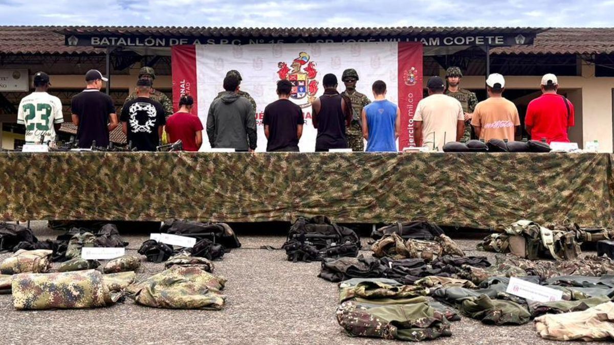 Criminales capturados por el Ejército Nacional en Chocó.