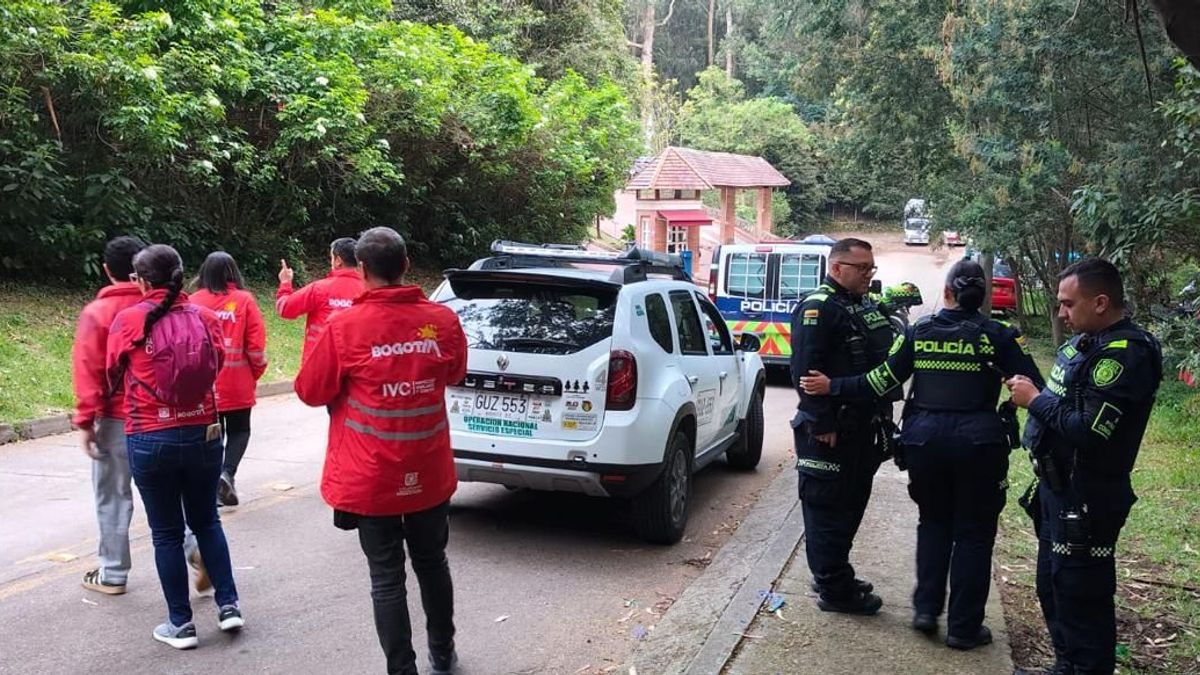 Autoridades frente fiesta ilegal que se iba a realizar en cerros orientales de Bogotá.
