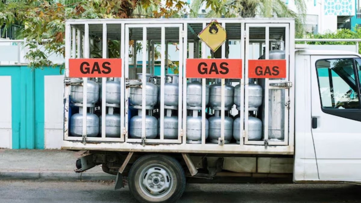 Vehículo que transporta gas