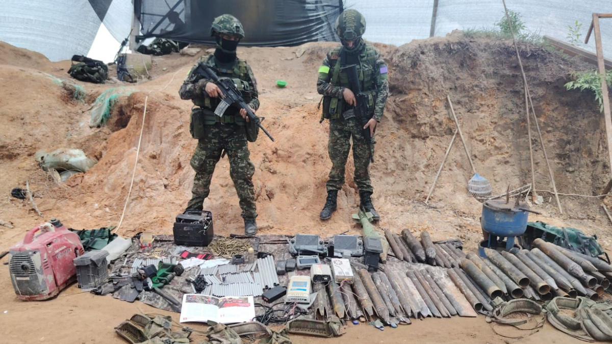 Depósito de explosivos de las disidencias de las Farc.