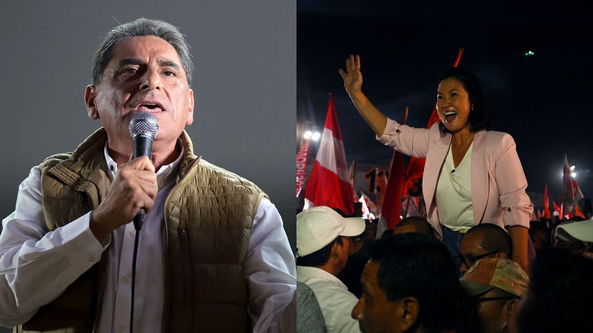 Candidatos a la presidencia del Perú Carlos Álvarez y Keiko Fujimori