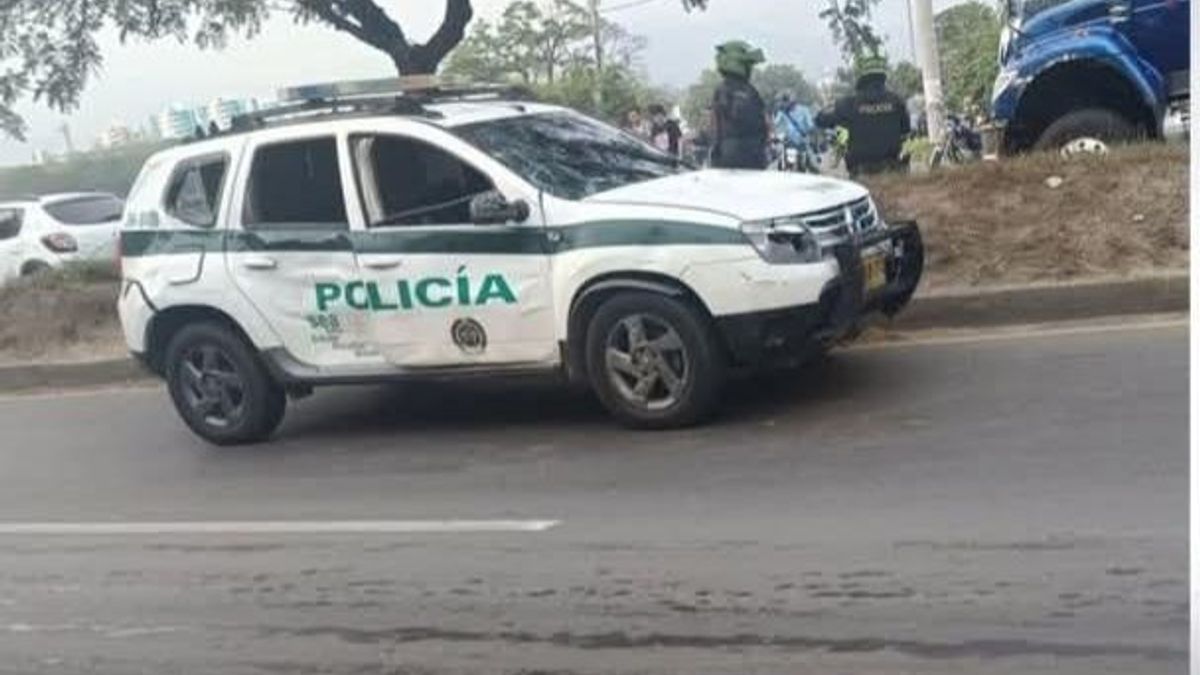 Patrulla de la Policia en Cúcuta