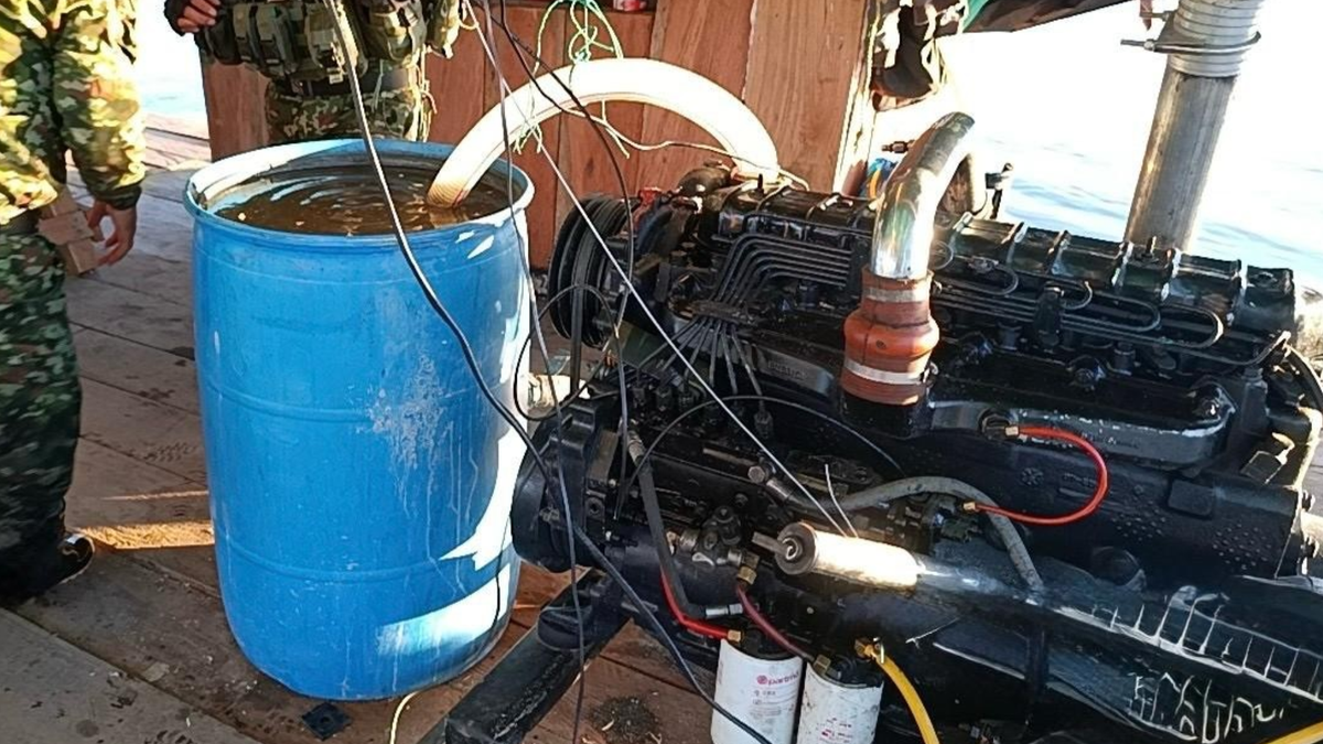 Ejército Nacional destruyó laboratorio para la minería ilegal.