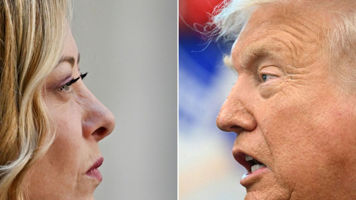 Giorgia Meloni y Donald Trump