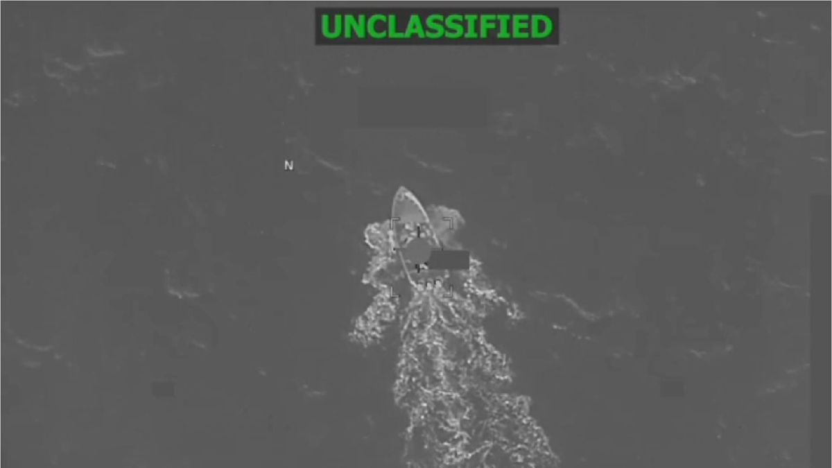 Ataque aéreo de Estados Unidos a narcolancha deja tres muertos.