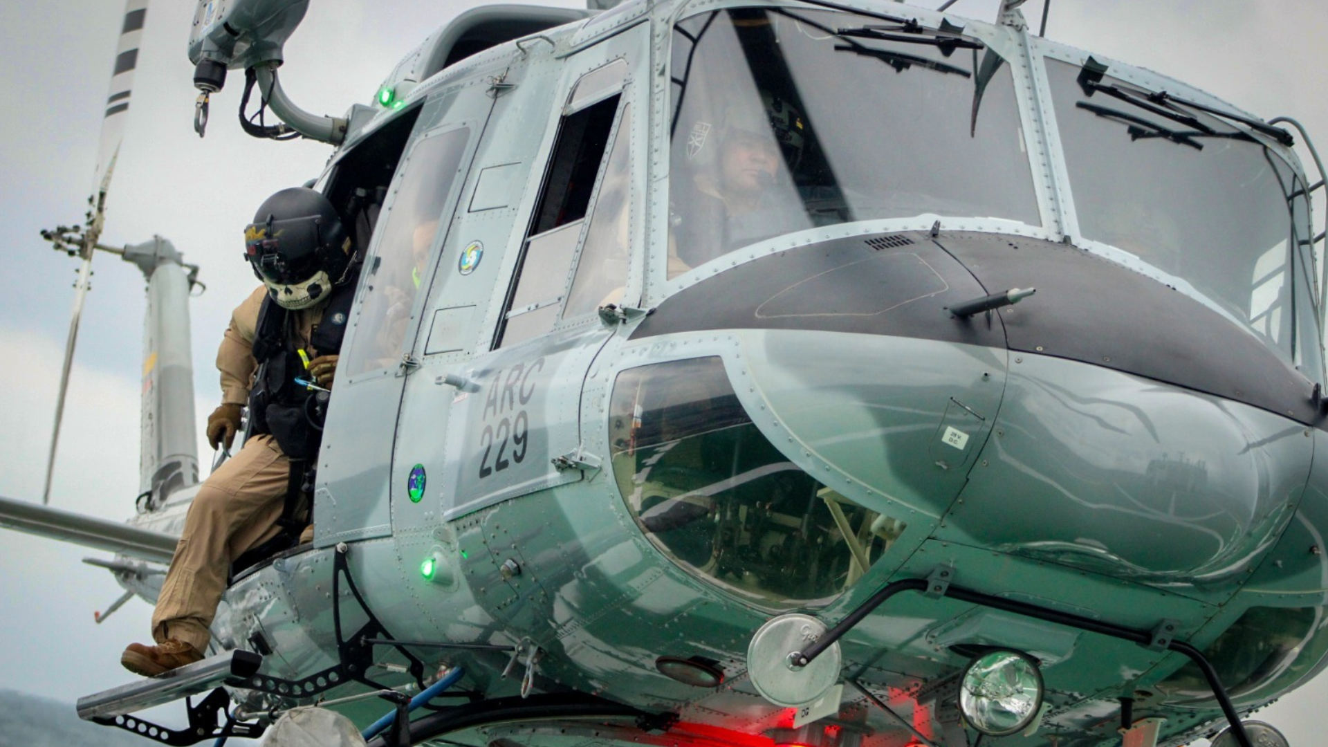 Helicóptero de la Armada Nacional. 