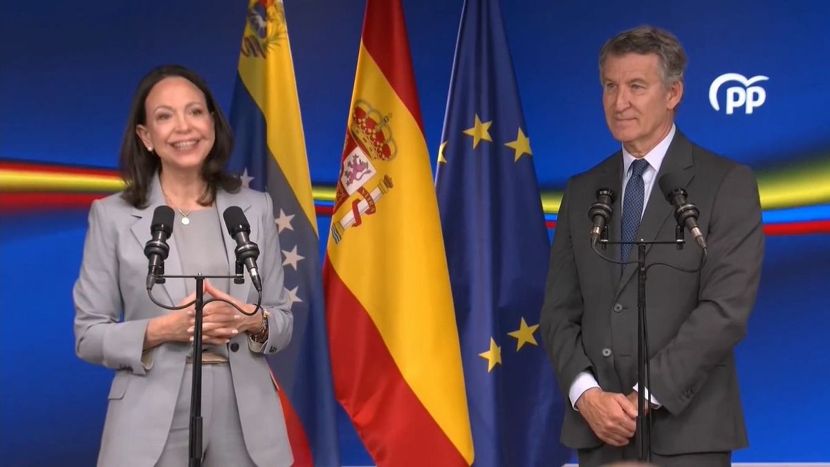 María Corina Machado y Alberto Núñez Feijóo