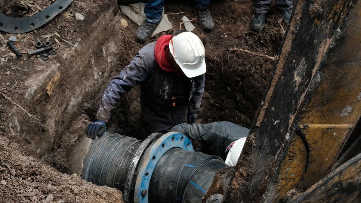 Acueducto en reparación