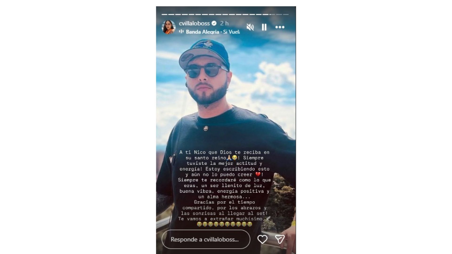 Despedida a Nicolás, miembro de una producción audiovisual asesinado.