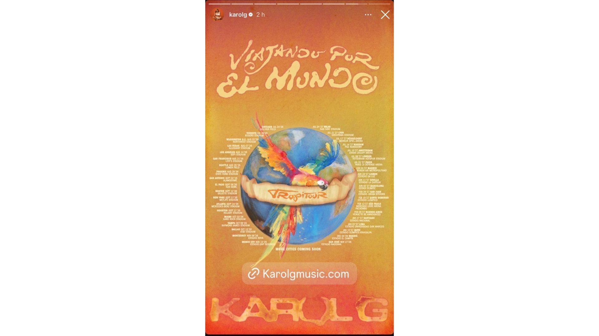 Fechas Tropicoqueta Tour.