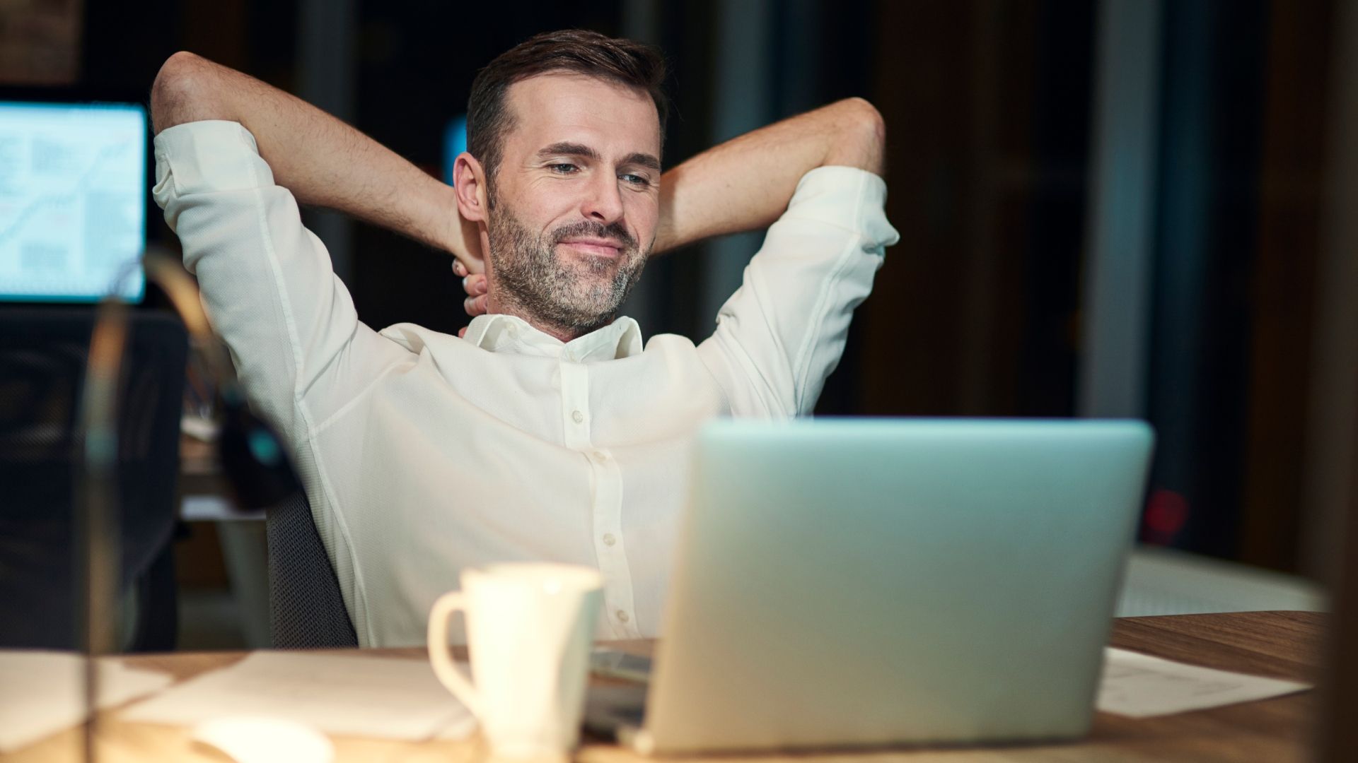 Trabajador descansando