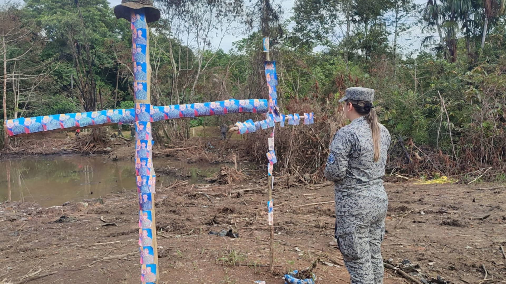 Zona del accidente del avión Hércules 1016. 