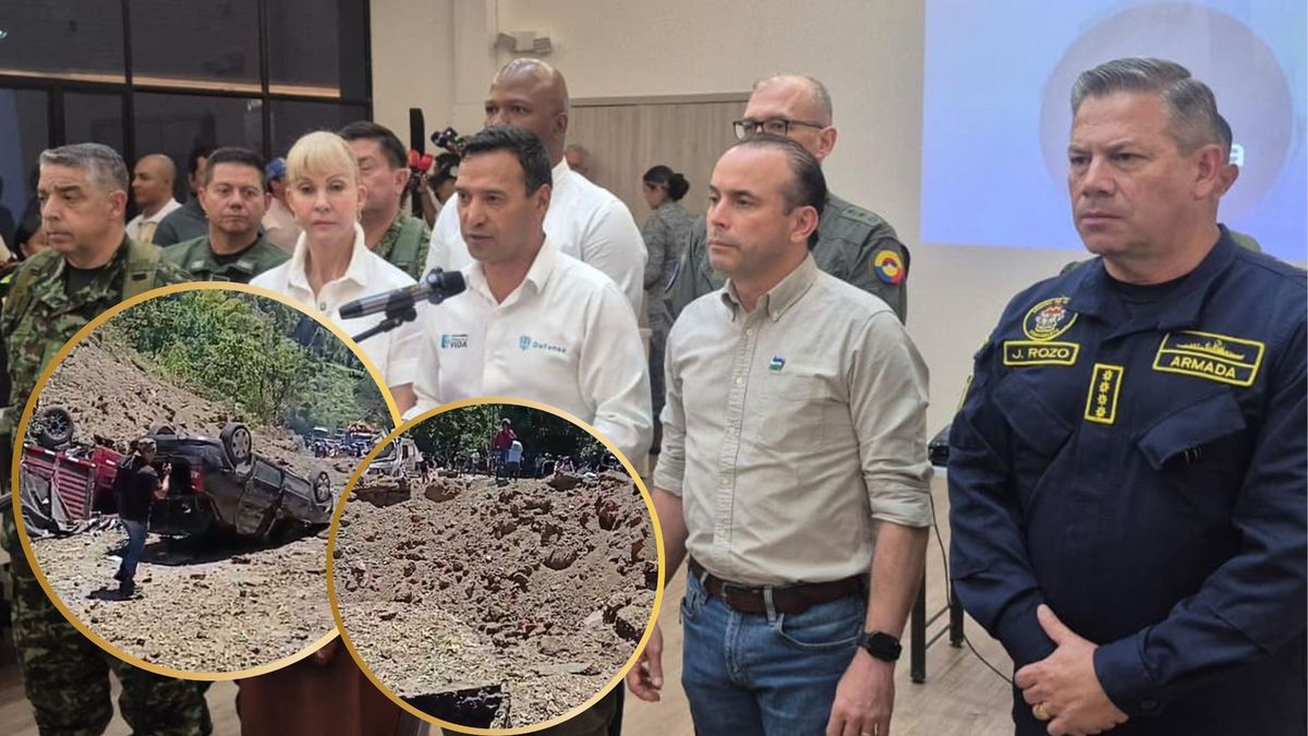 Ministro de Defensa, gobernadora del Valle, alcalde de Cali y autoridades militares y de Policía, tras consejo extraordinario de seguridad.