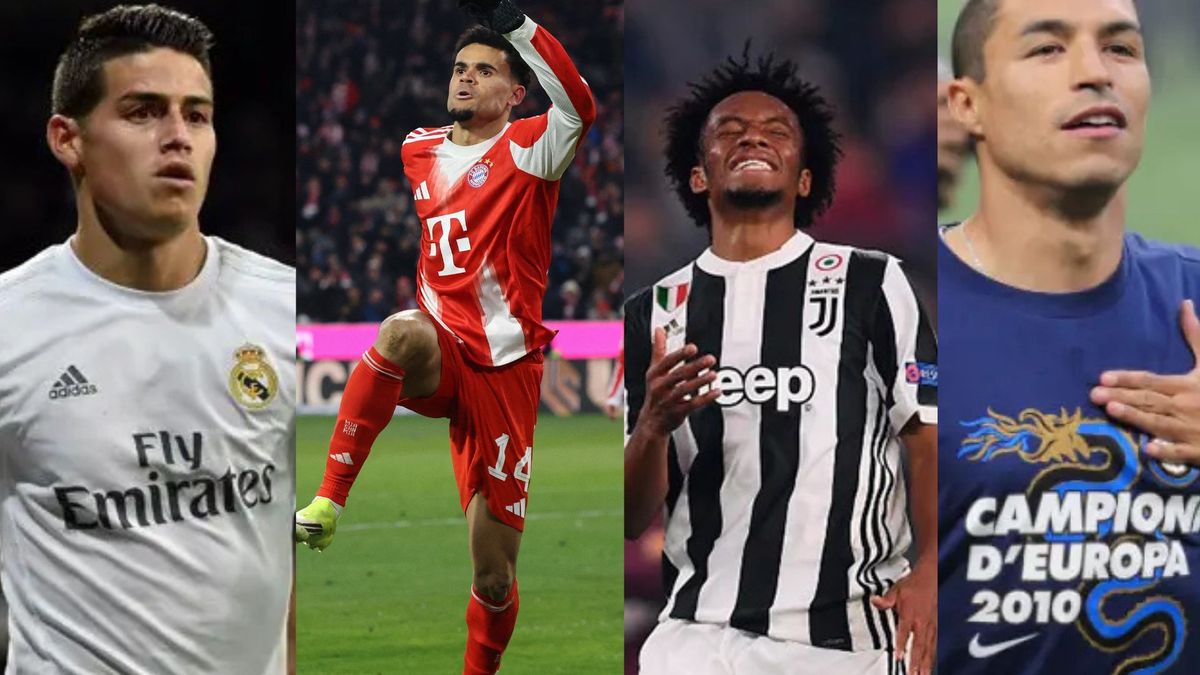 James Rodríguez, Luis Díaz, Juan Cuadrado e Iván Córdoba entre los colombianos que han jugados semifinales de Champions