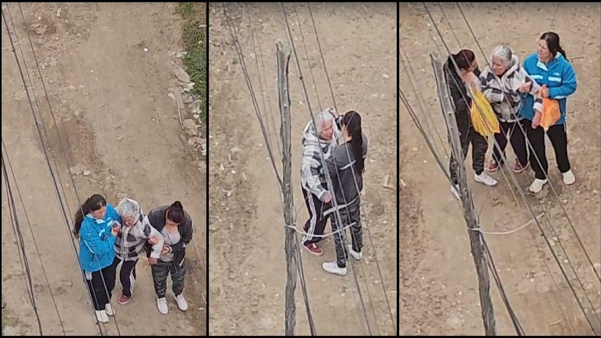 Maltrato a una abuelita en Bogotá.