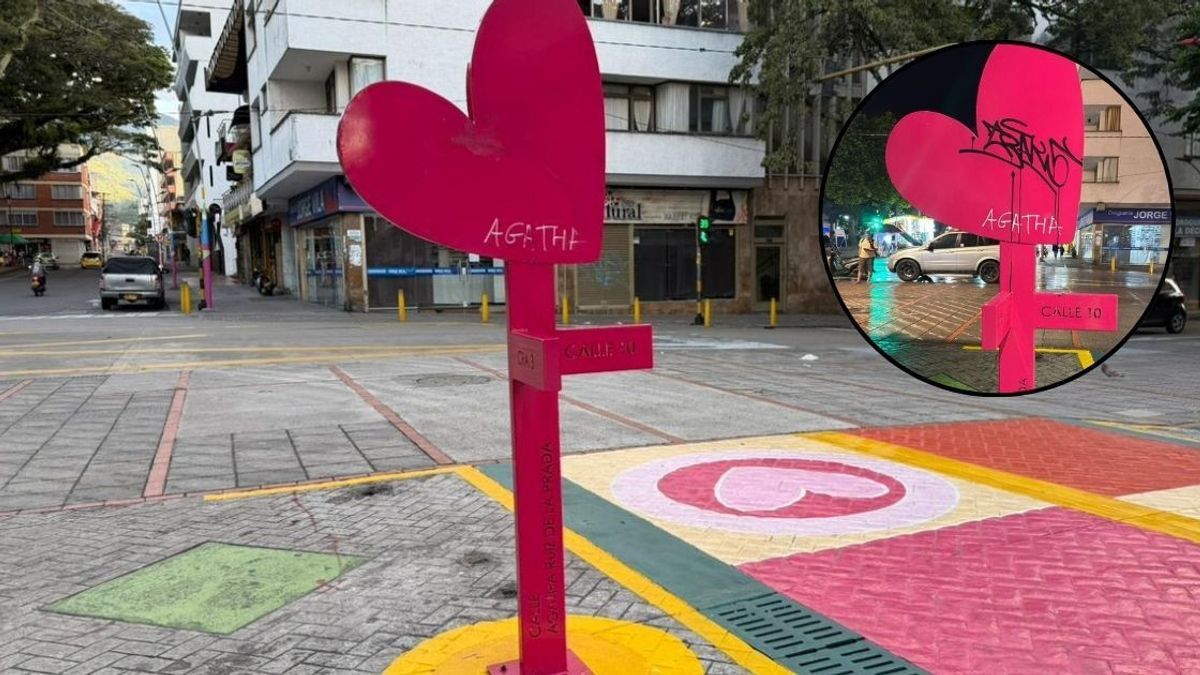 Vandalizan el monumento dedicado a Ágatha Ruiz de la Prada | Monumento Ágatha Ruiz de la Prada en Ibagué | Calle Tercera Ibagué | Abril 2026