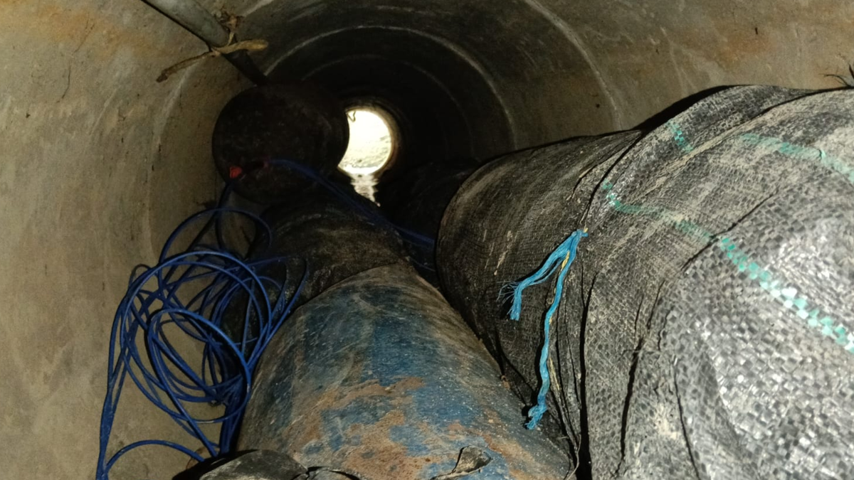 Explosivos hallados en la vía Panamericana.