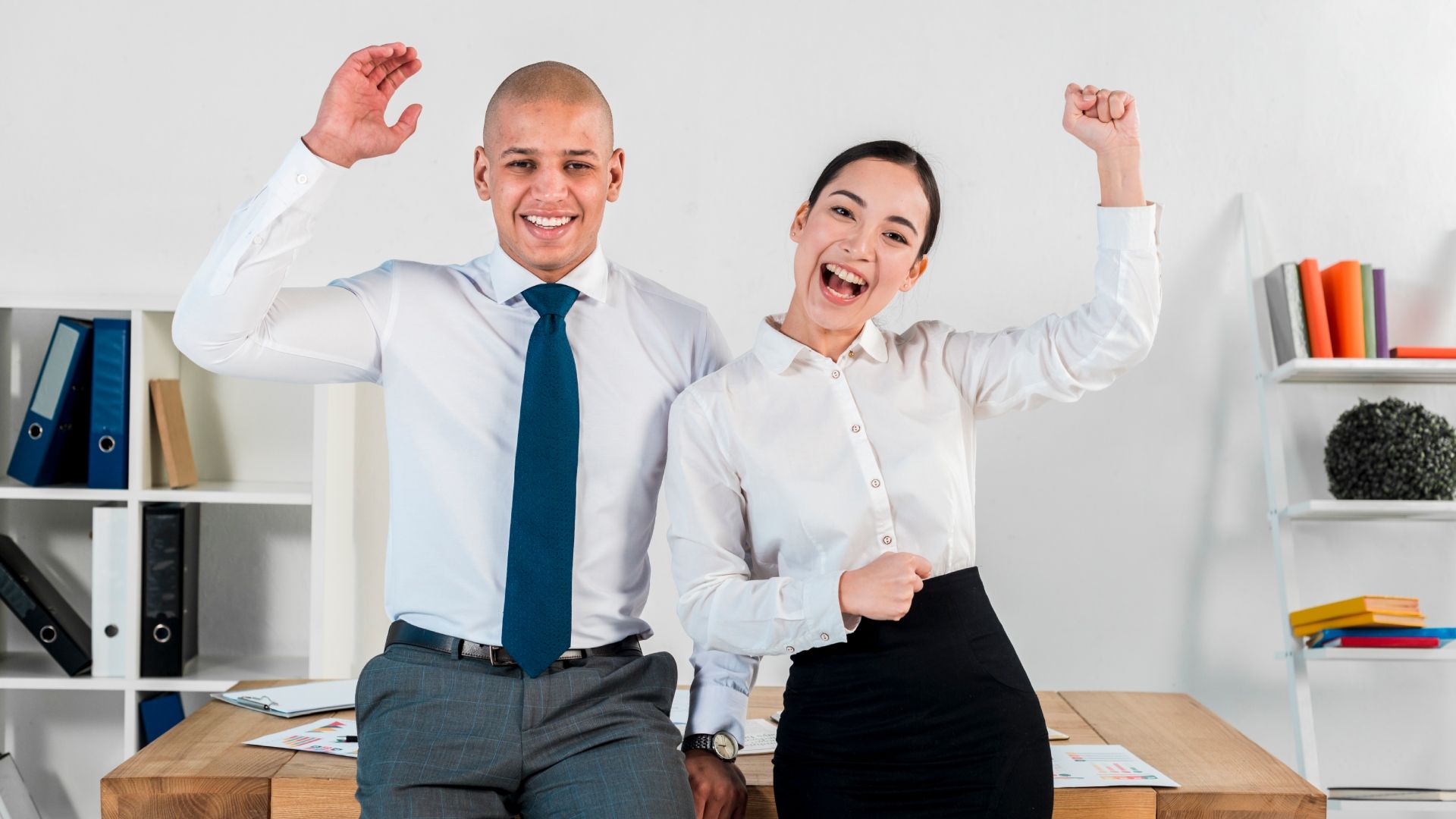 Trabajadores felices