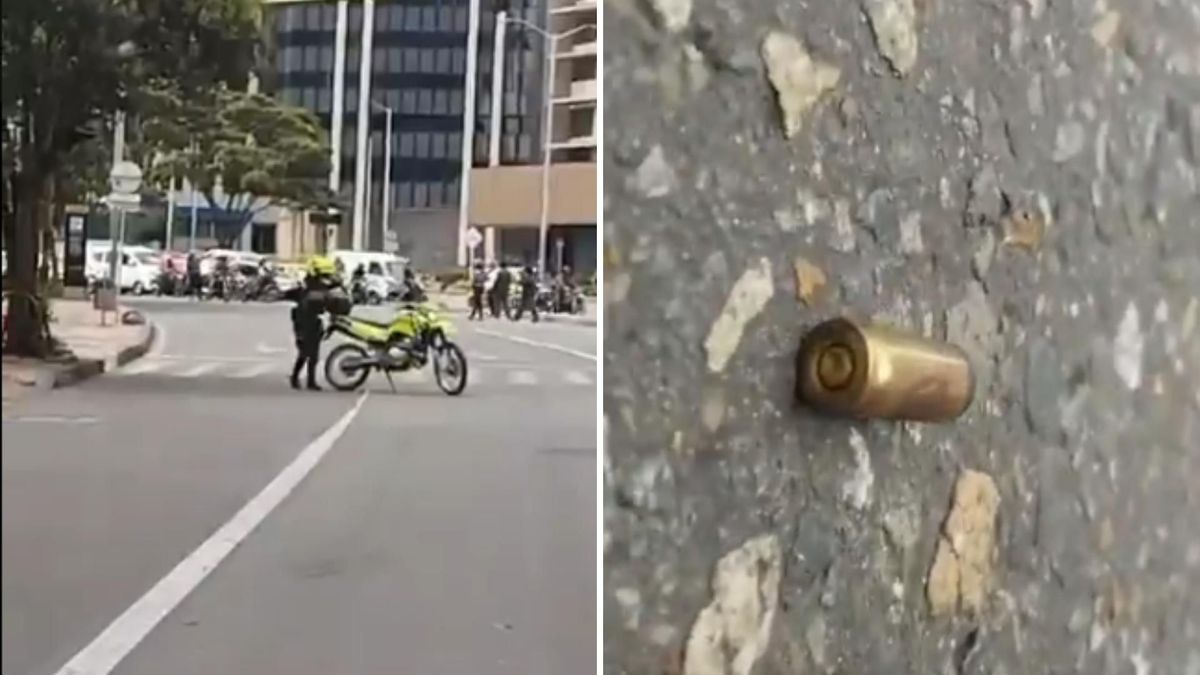 Motocicleta de la Policía señalada en video difundido durante las marchas del 1 de mayo en Bogotá.