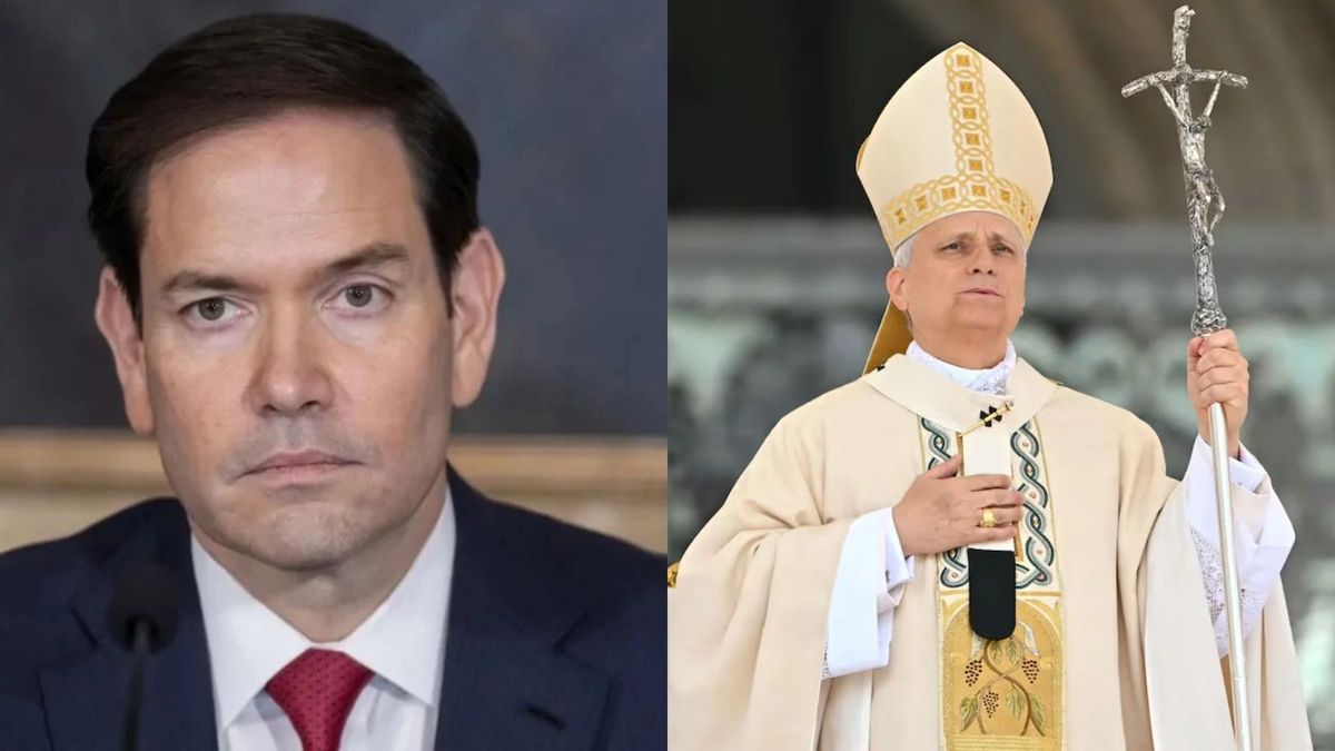 Secretario de Estado, Marco Rubio, y el papa León XIV