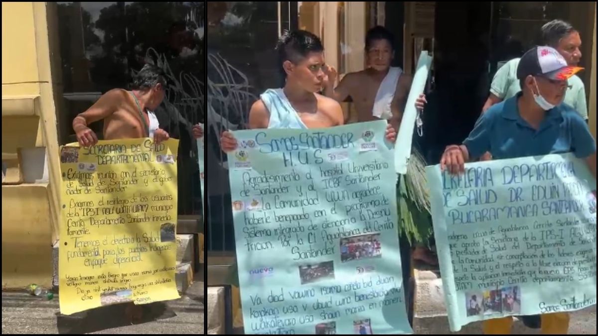 Indígenas U'wa en la Secretaría de Salud de Santander (Bucaramanga)