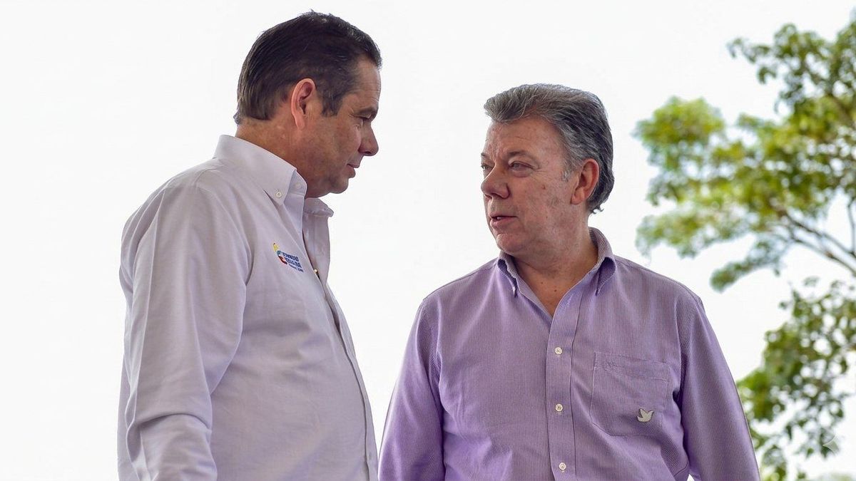 Juan Manuel Santos y Germán Vargas Lleras