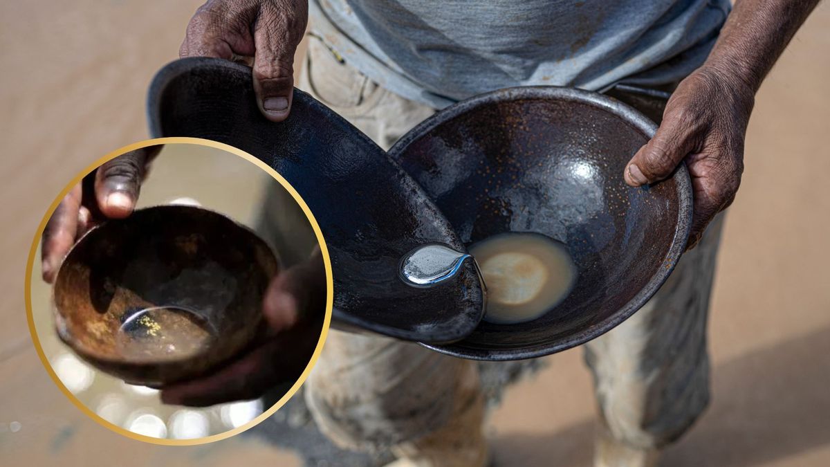 Uso del mercurio para la minería.