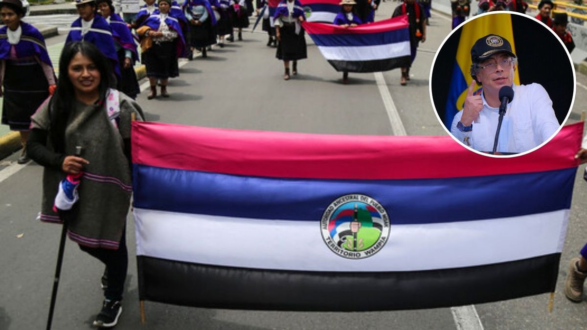 Más de 11 buses tipo escalera transportaron a cerca de 500 indígenas provenientes del resguardo La María de Piendamó, en el departamento del Cauca.