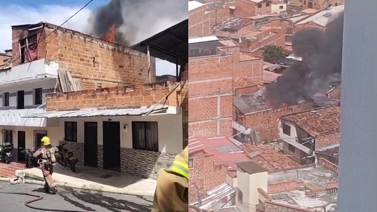 Incendio estructural en Bello Antioquia, tercer piso