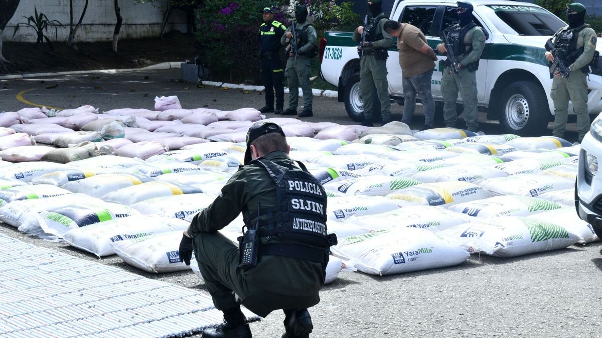 Explosivos hallados en Medellín