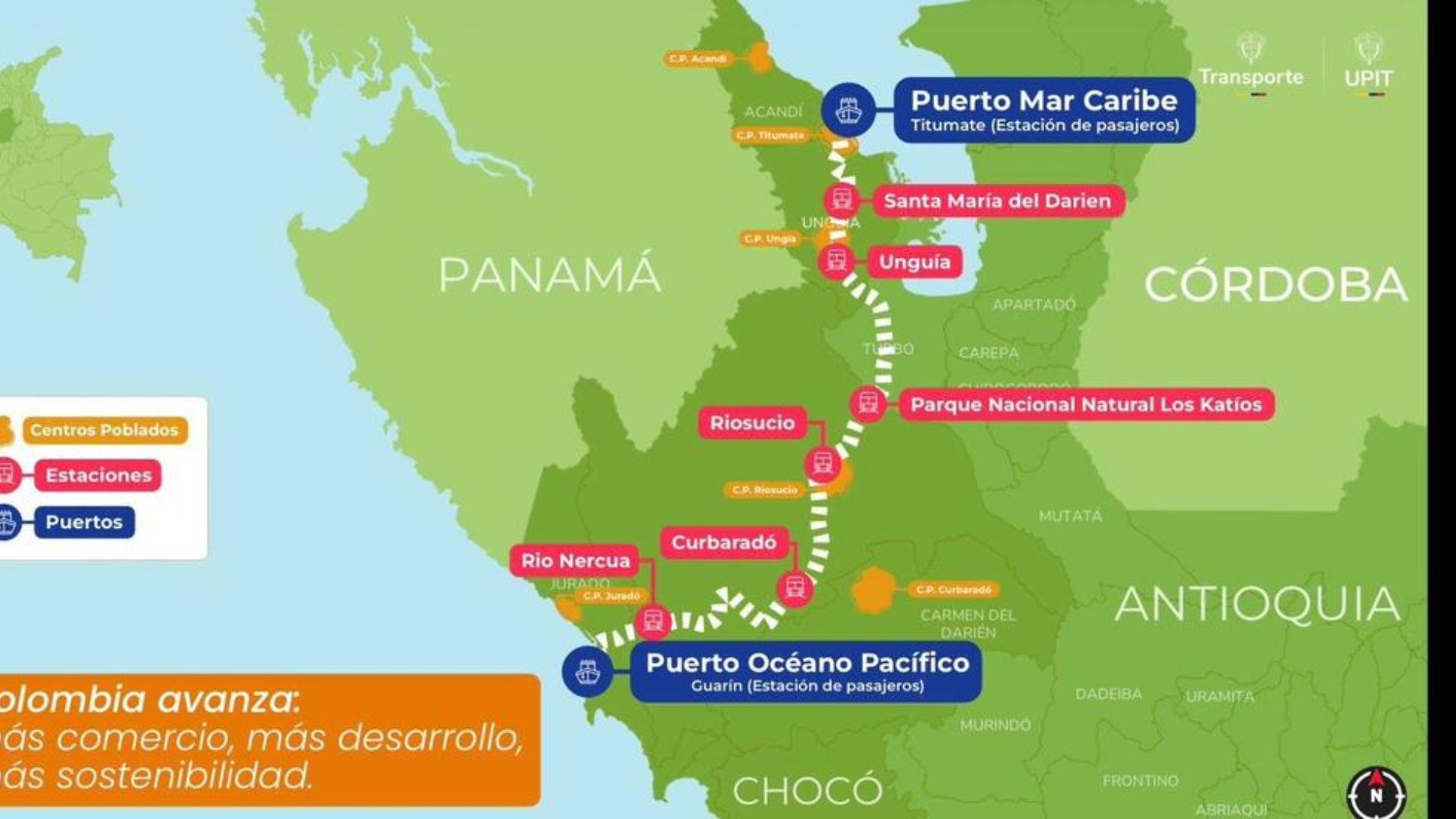 Tren interoceánico en Colombia
