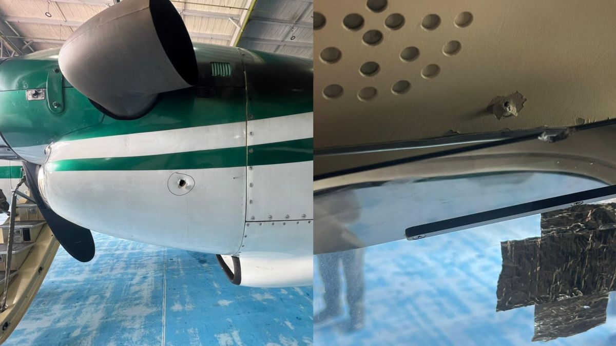 La aeronave sufrió daños en su estructura superficial.