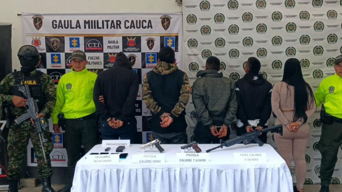 Los detenidos delinquían al servicio de las disidencias de las farc en el Cauca